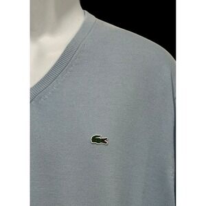 Lacoste Mens Sweater Pullover Powder‎ Blue Long Sleeve V-Neck Knitted L 5